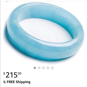 Sky blue Aquamarine Stone Bangle Bracelet